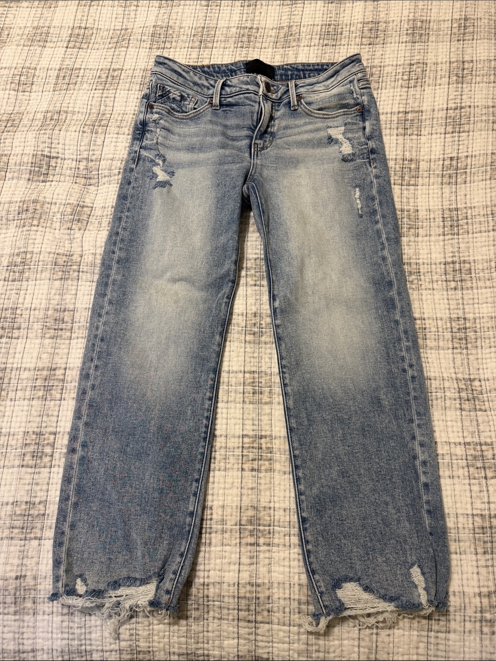 Buckle black size 28 x 26 cropped straight fit no. 53 mid-rise blue jeans